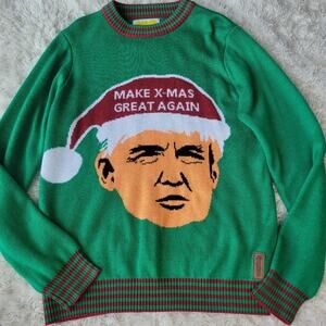 Trump Christmas Sweater MAGA Adult Medium